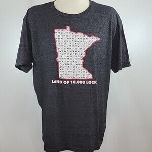 HAMMERMADE MN Hockey Hair Tee size L
